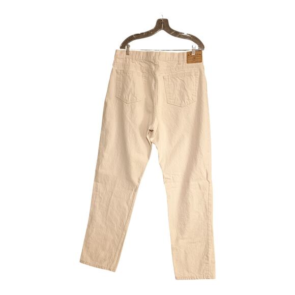 Vintage Arizona Jeans Co Loose Fit Mens 38x34 Straight Leg Ivory Denim Jeans USA - Picture 2 of 10